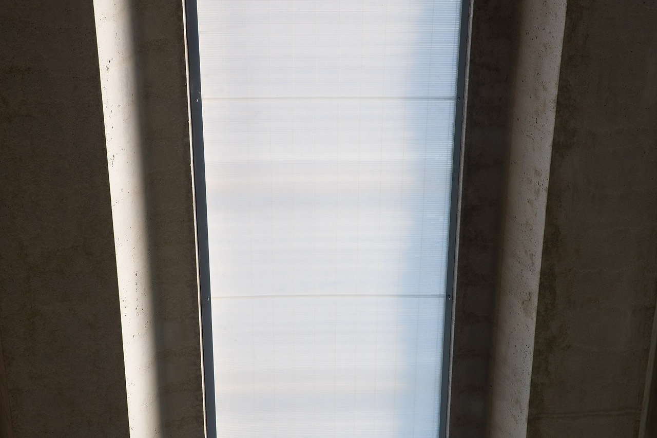 Particolare di lucernaio sul tetto dello stabilimento